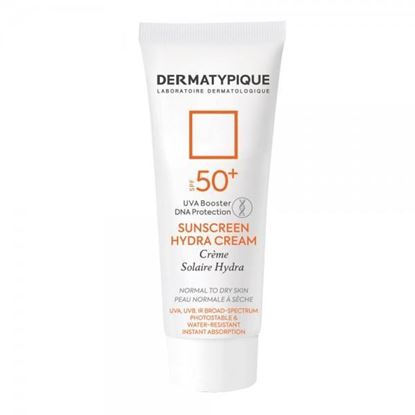 تصویر ضد آفتاب بی رنگ هیدرا مناسب پوست خشک +SPF50 درماتیپیک